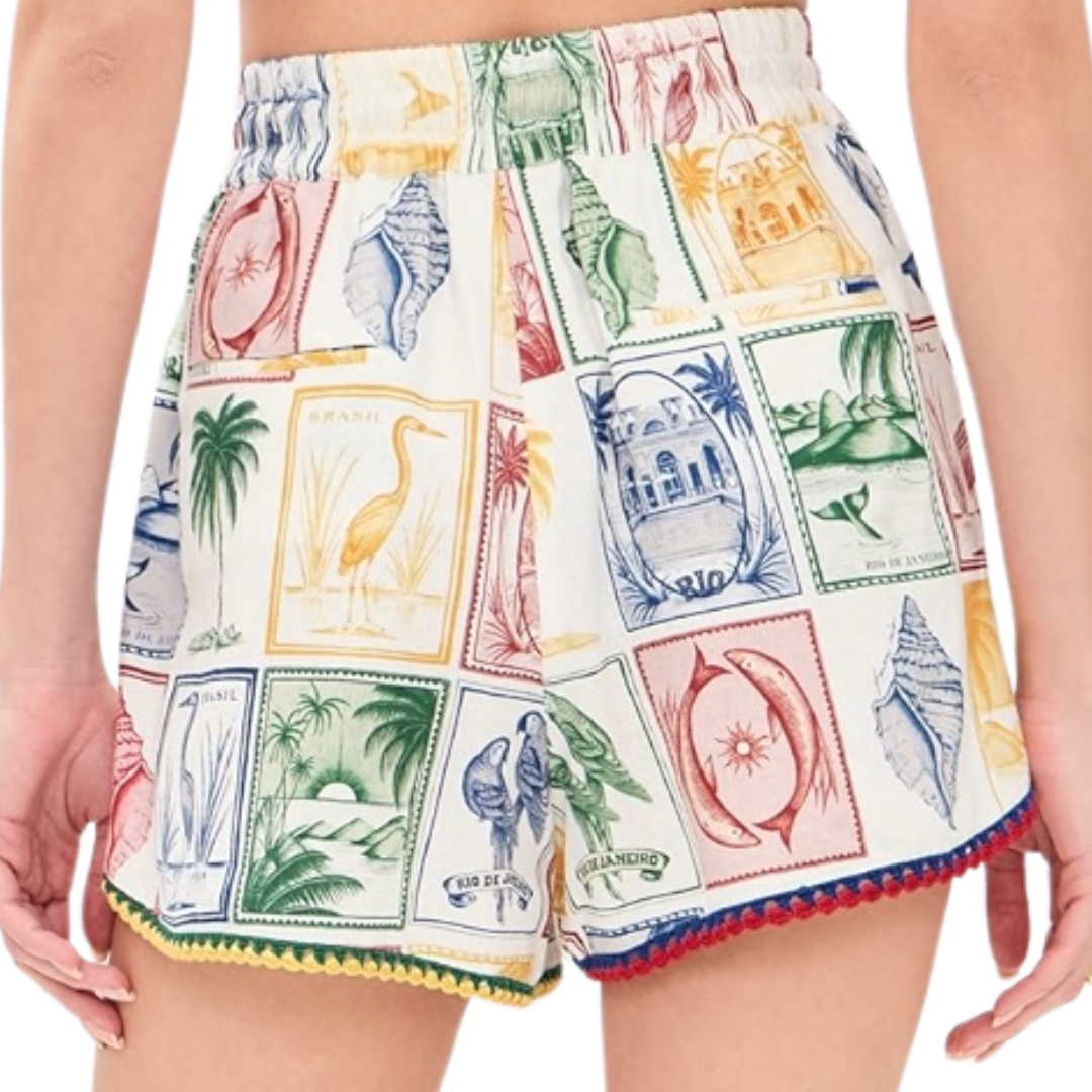 Brasil Vintage Crochet Shorts in Off-White