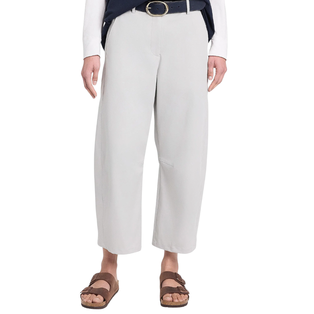 Slouchy BF Trouser in Light Grey