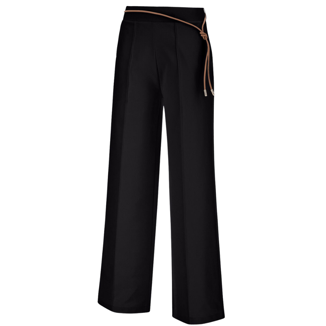 Trousers In Dense Rome Stitch Jersey in Black