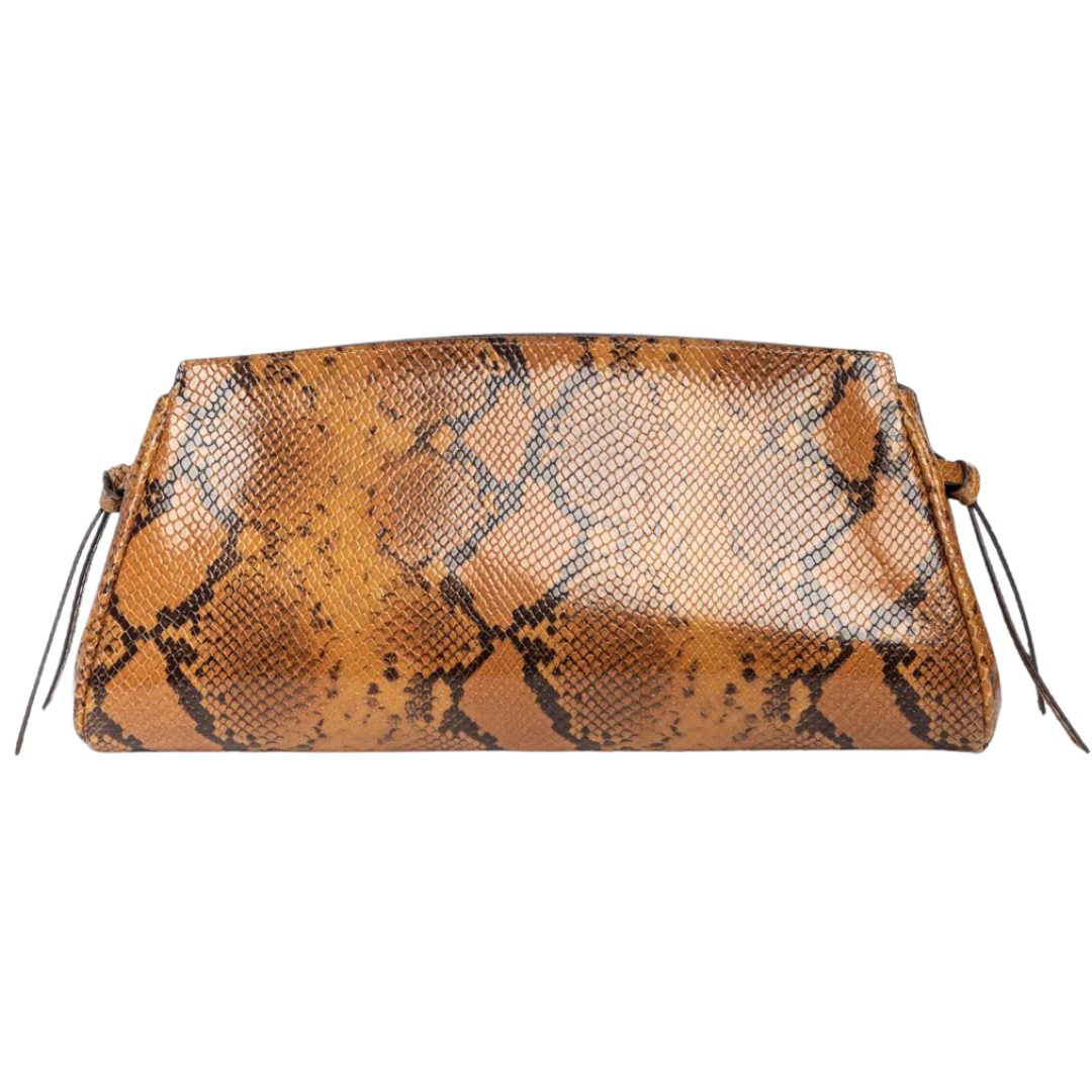 Maude Soft Clutch in Snake