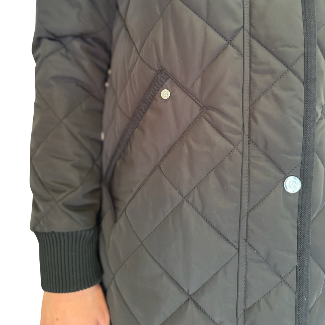 Libby Quilted Coat in Black