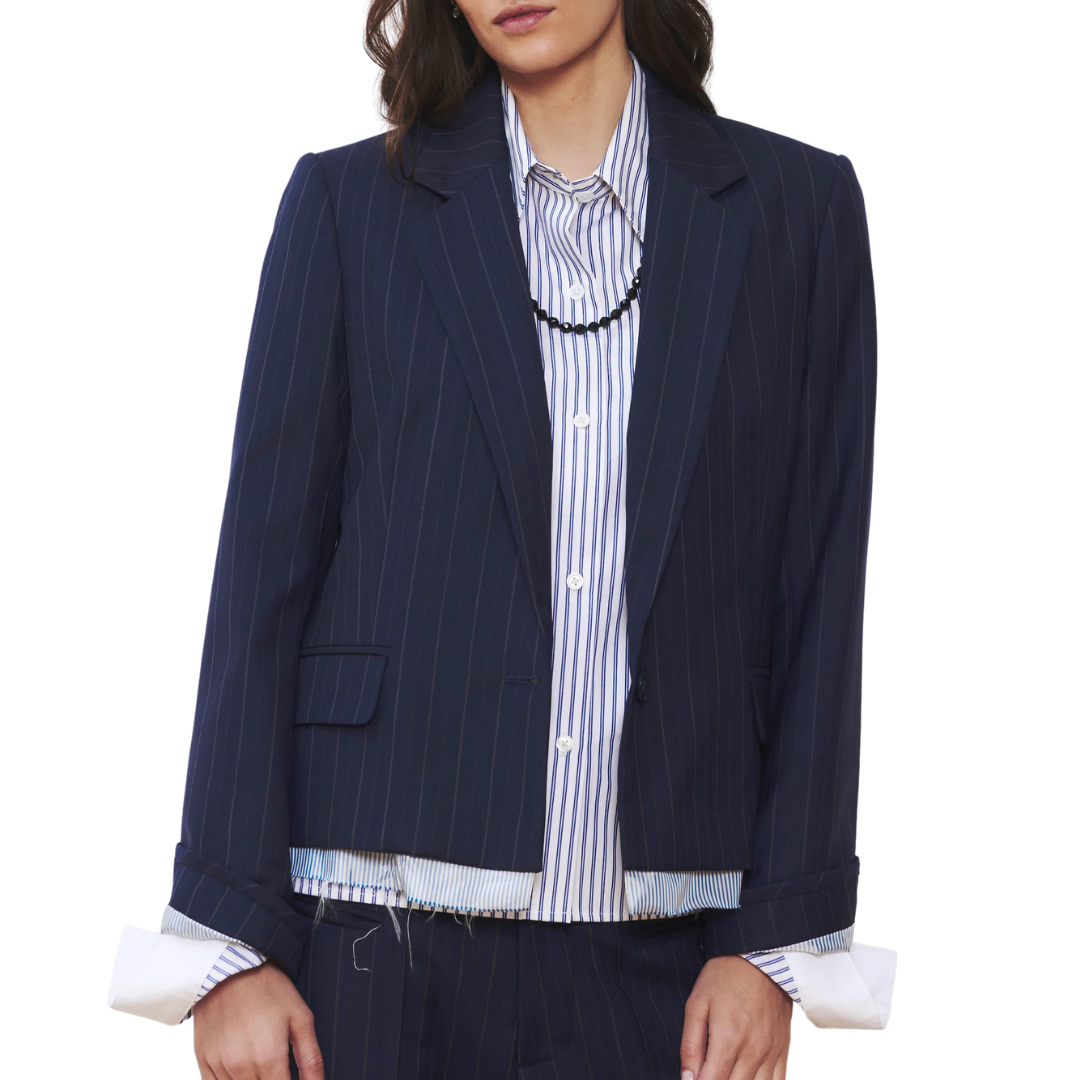 The Hutton Blazer in Blue Stripe