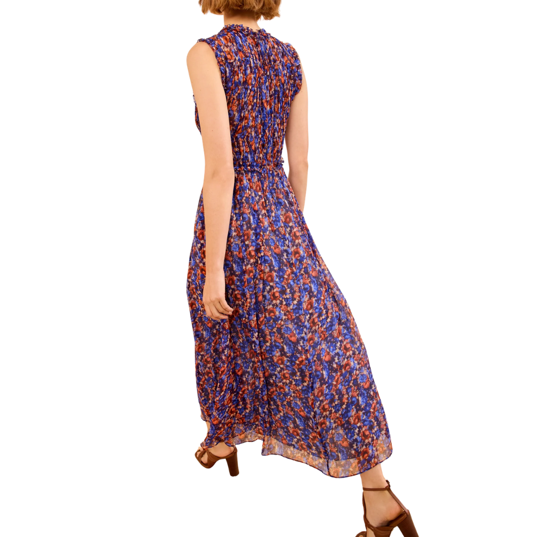 Kasia Silk Dress in Violet