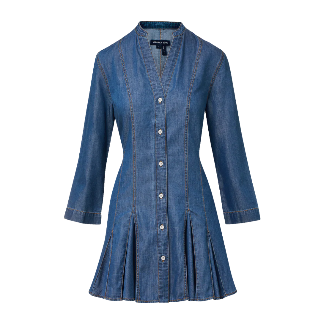 Korinda Mini Shirtdress in Pool Party