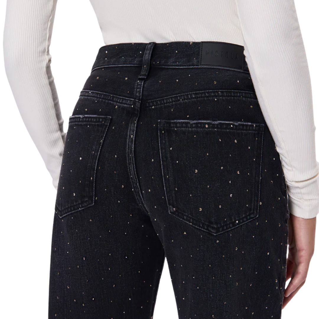 Lexi Mid Ride Bowed Straight in Silver Screen