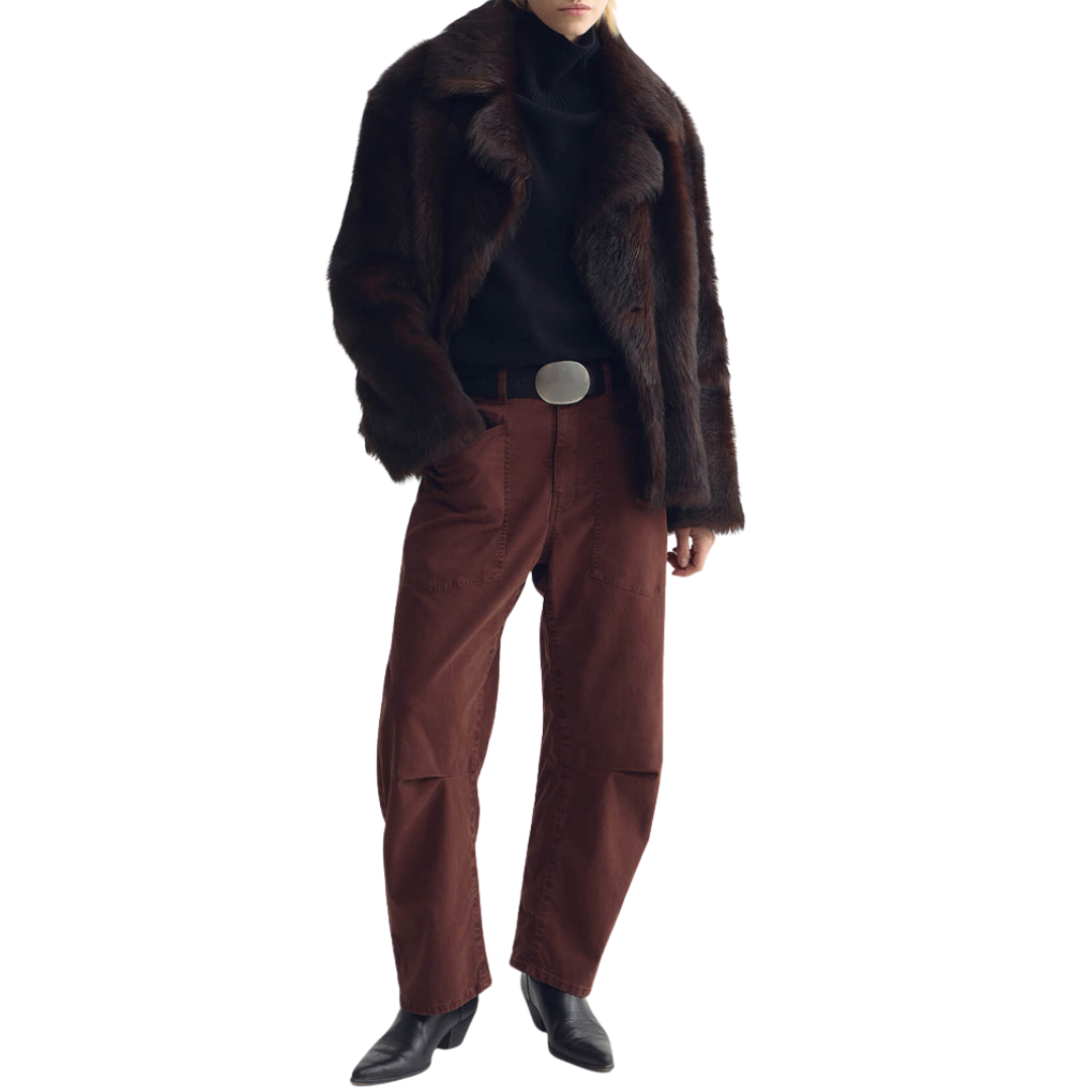 Shon Cotton Pant in Cabernet