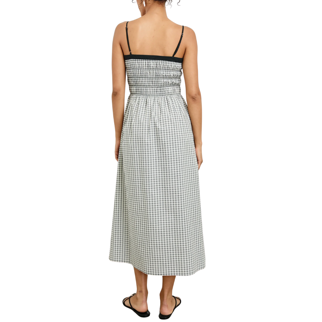 Primrose Dress in Ivory Jet Gingham