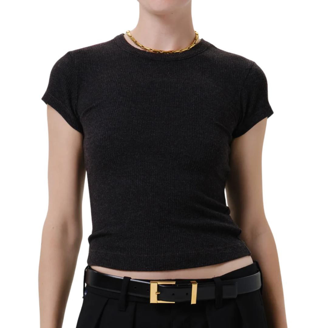 Nello Tee in Heather Charcoal