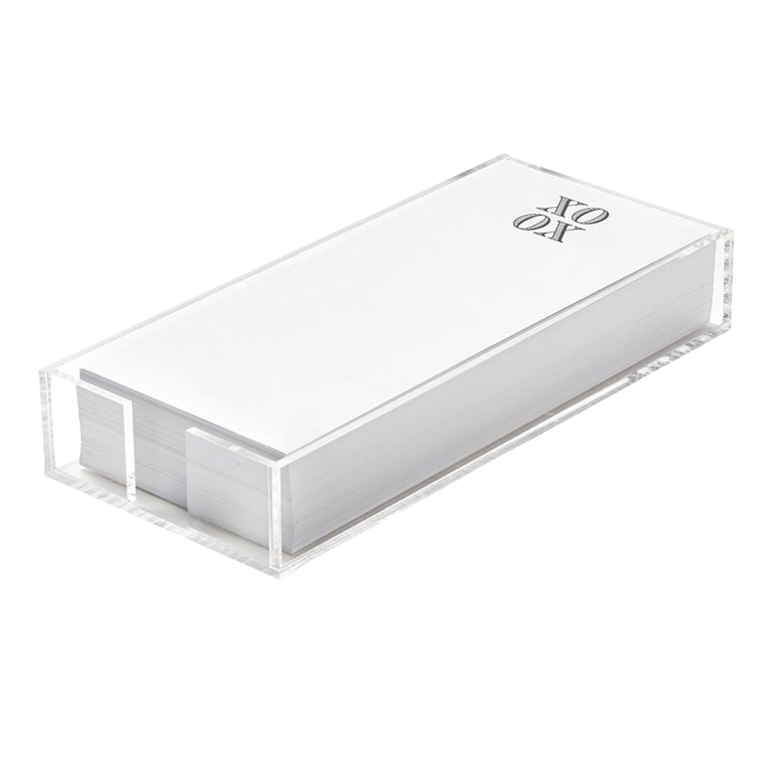 XoXo Notepaper with Acrylic Tray