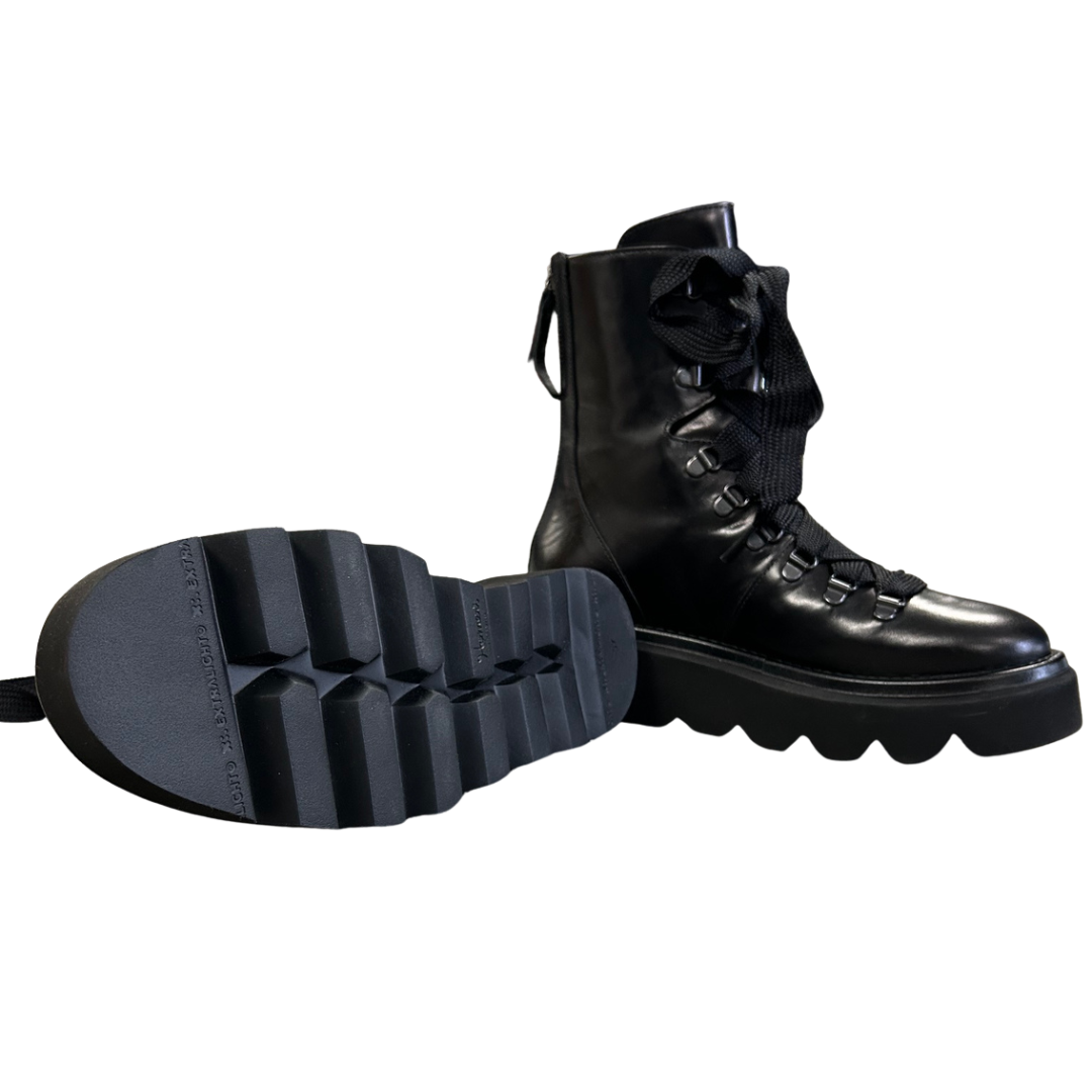 Greno Lace-Up Boot in Black