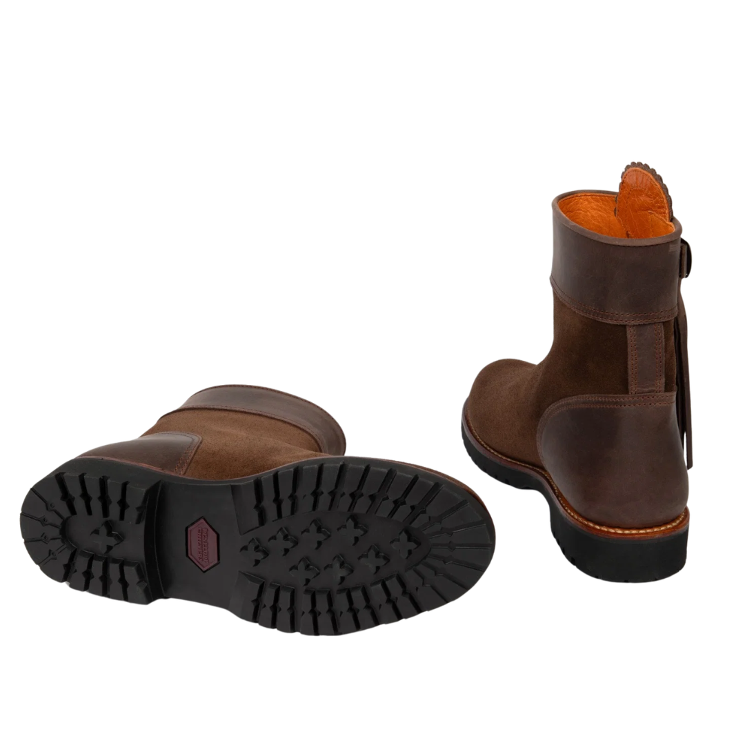 Inclement Cropped Tassel Boot in Dark Oak