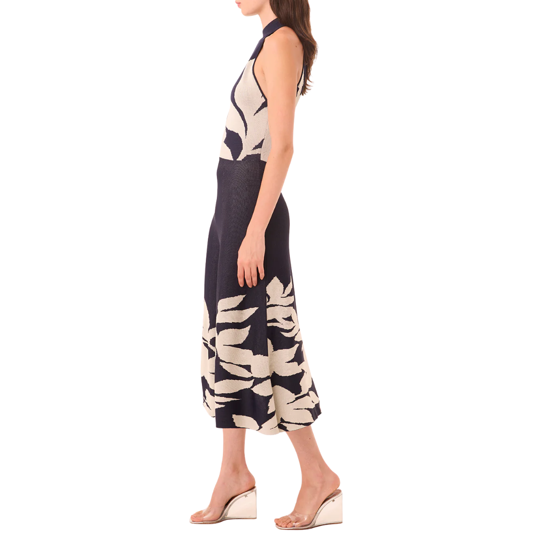 Eugenie Dress in Navy Flora