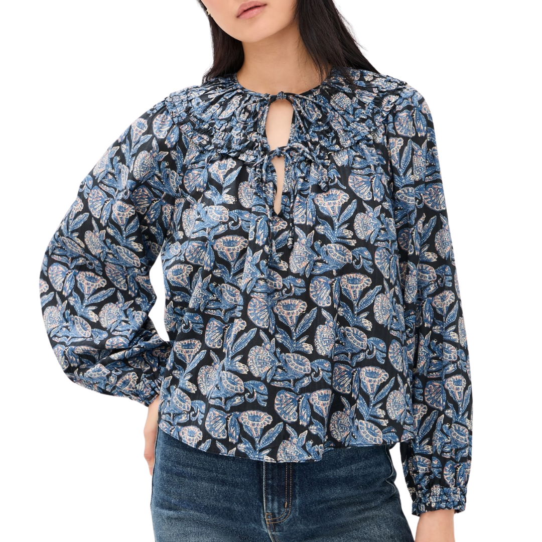 Florelle Cotton Blouse in Zinnia