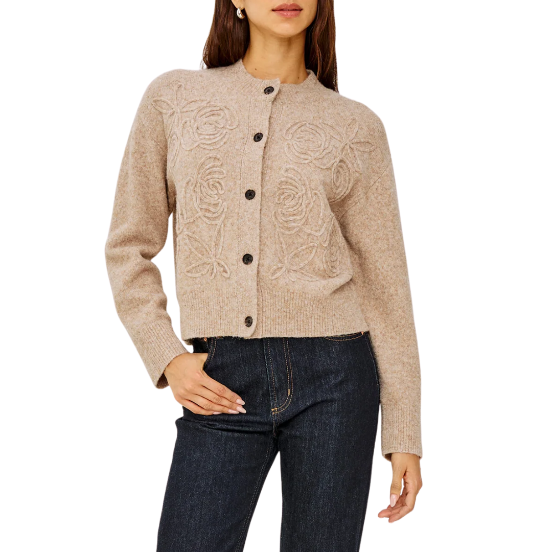 Coralee Cardigan in Sand
