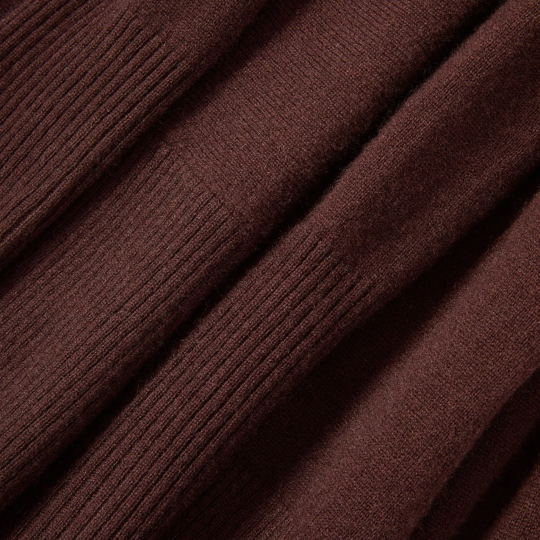 Salomez Wrap Midi Dress in Espresso