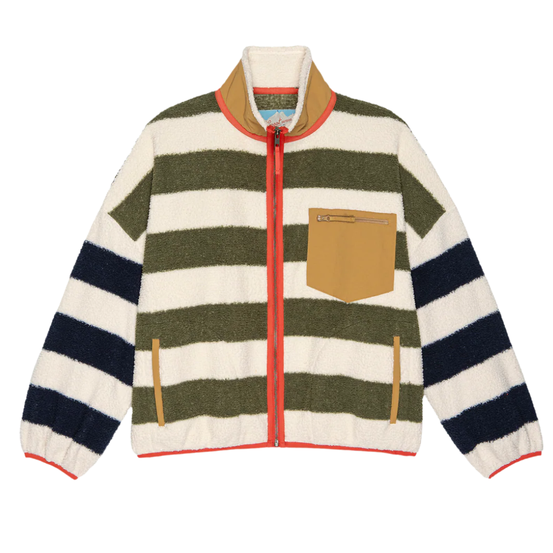 Plush Terrain Full-Zip in Mixed Heritage Stripe