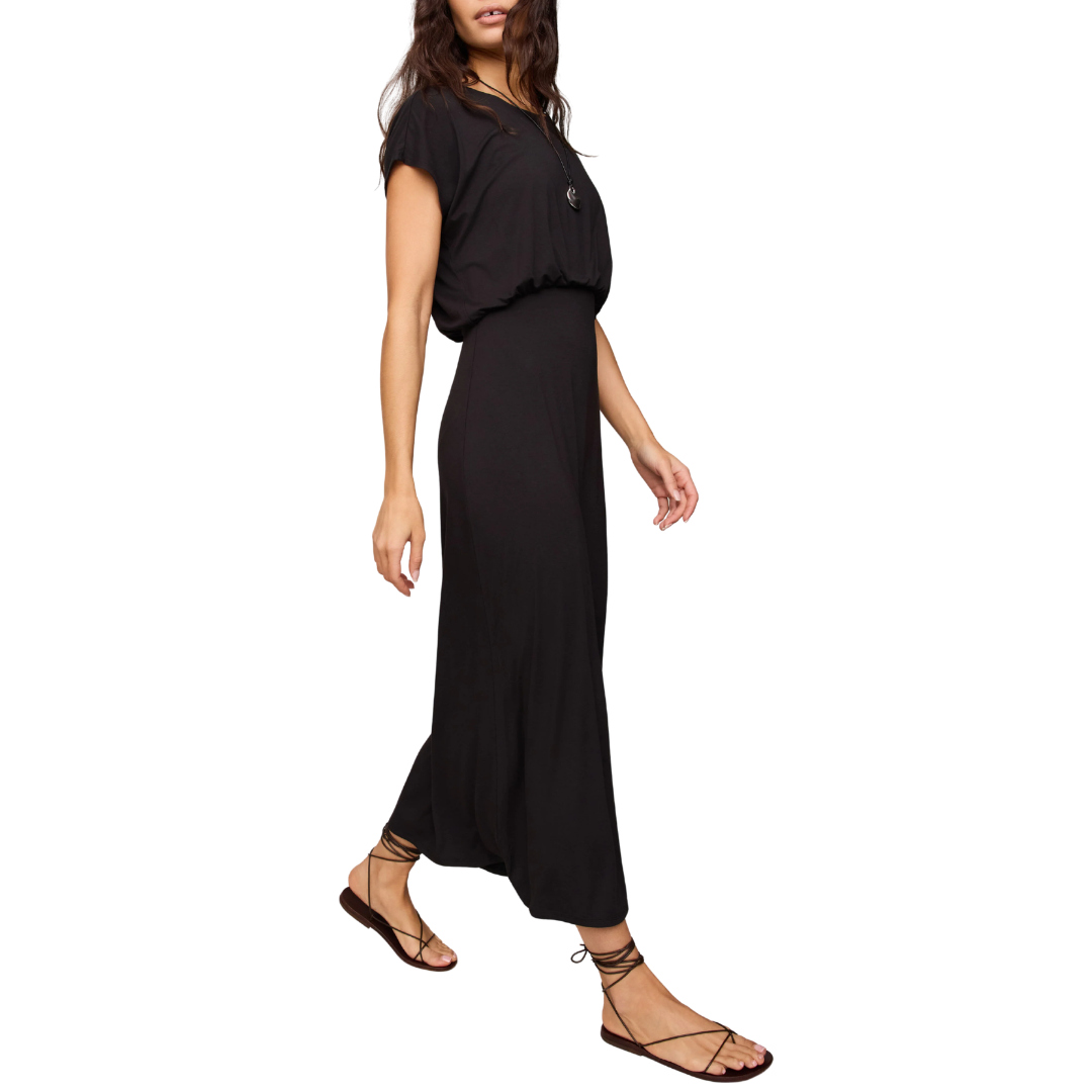 Anika Jersey Midi Dress in Black