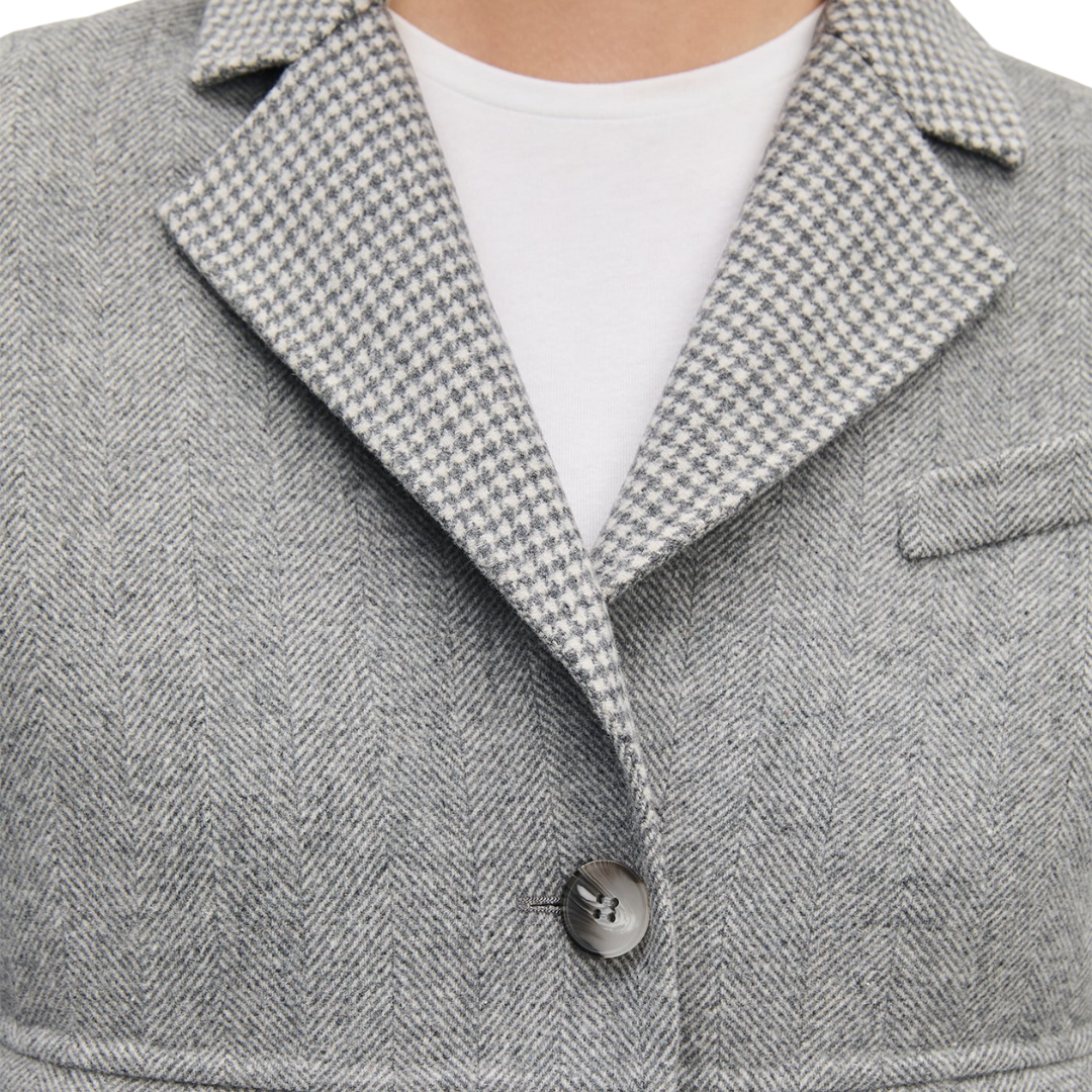 City Bomber in Grey Houndstooth
