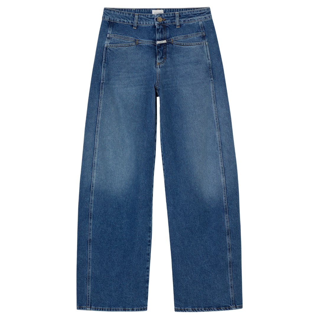 Tori-X Barrel Jeans in Mid Blue