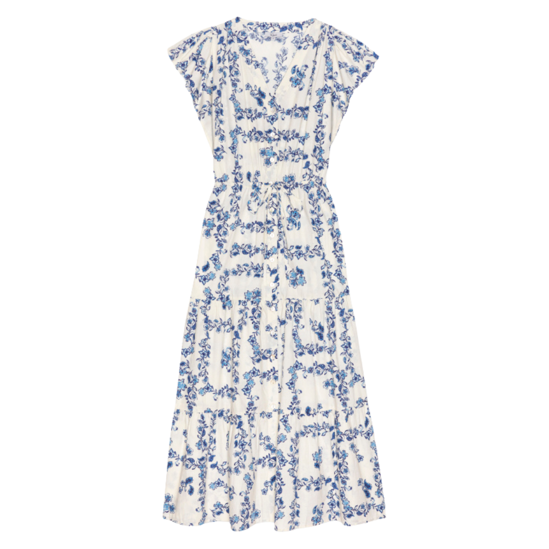 Roza Dress in Ceramic Floral