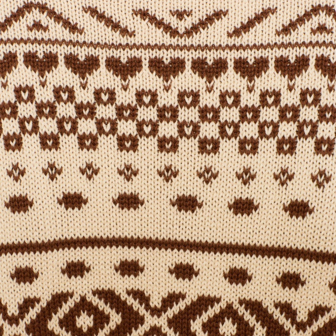 Liza Frost Fair Isle Top in Off-White