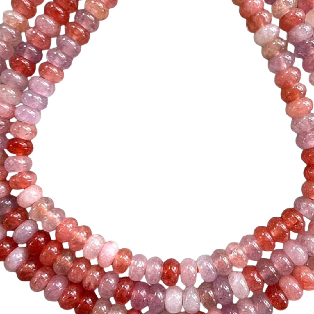 Lilly Gemstone Necklace in Berry Punch
