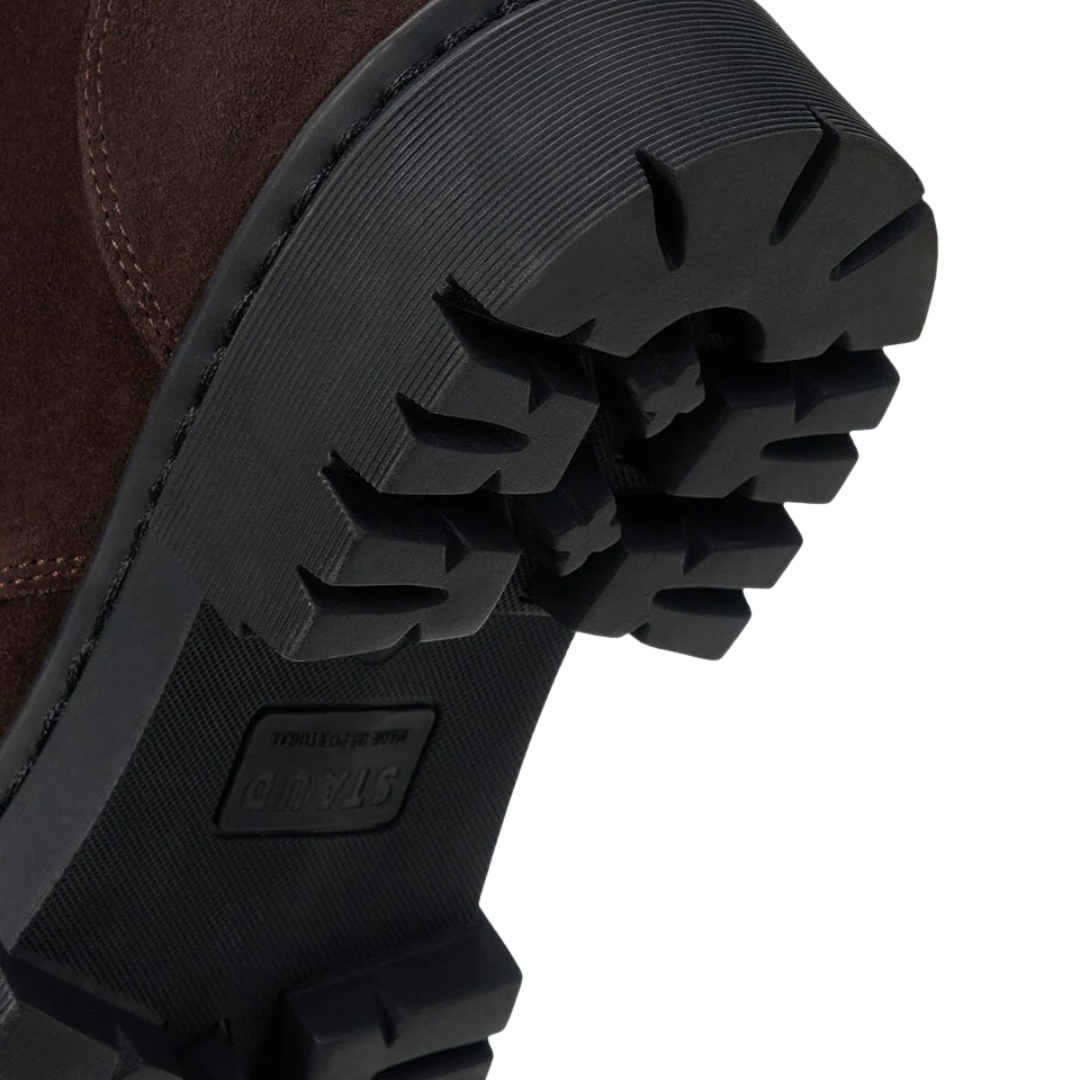 Henry Combat Boot in Espresso Suede