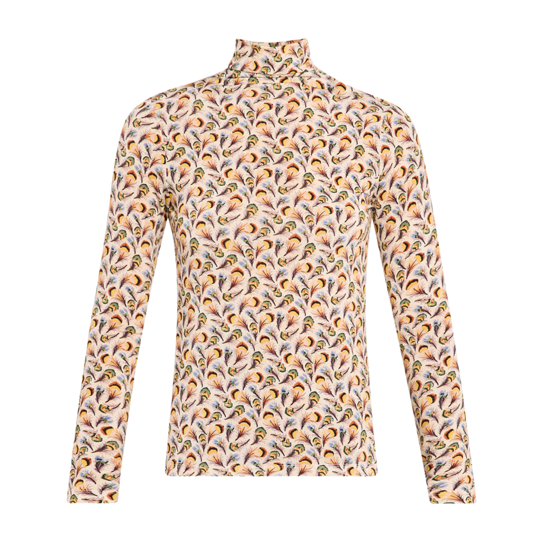Aurelia Jersey Long Sleeve Turtleneck in Swan