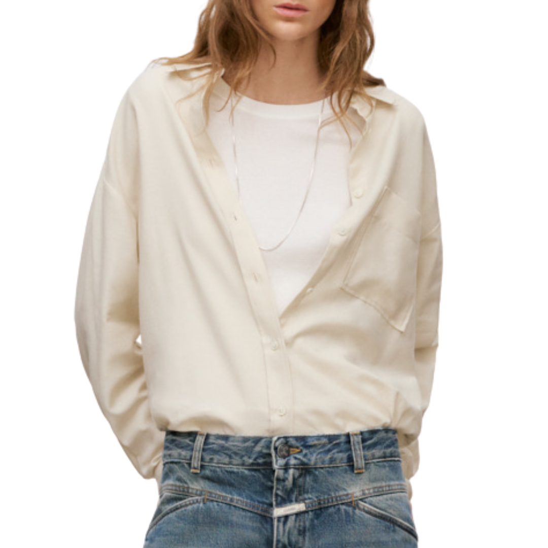 Oversized Shirt in Almond Cream