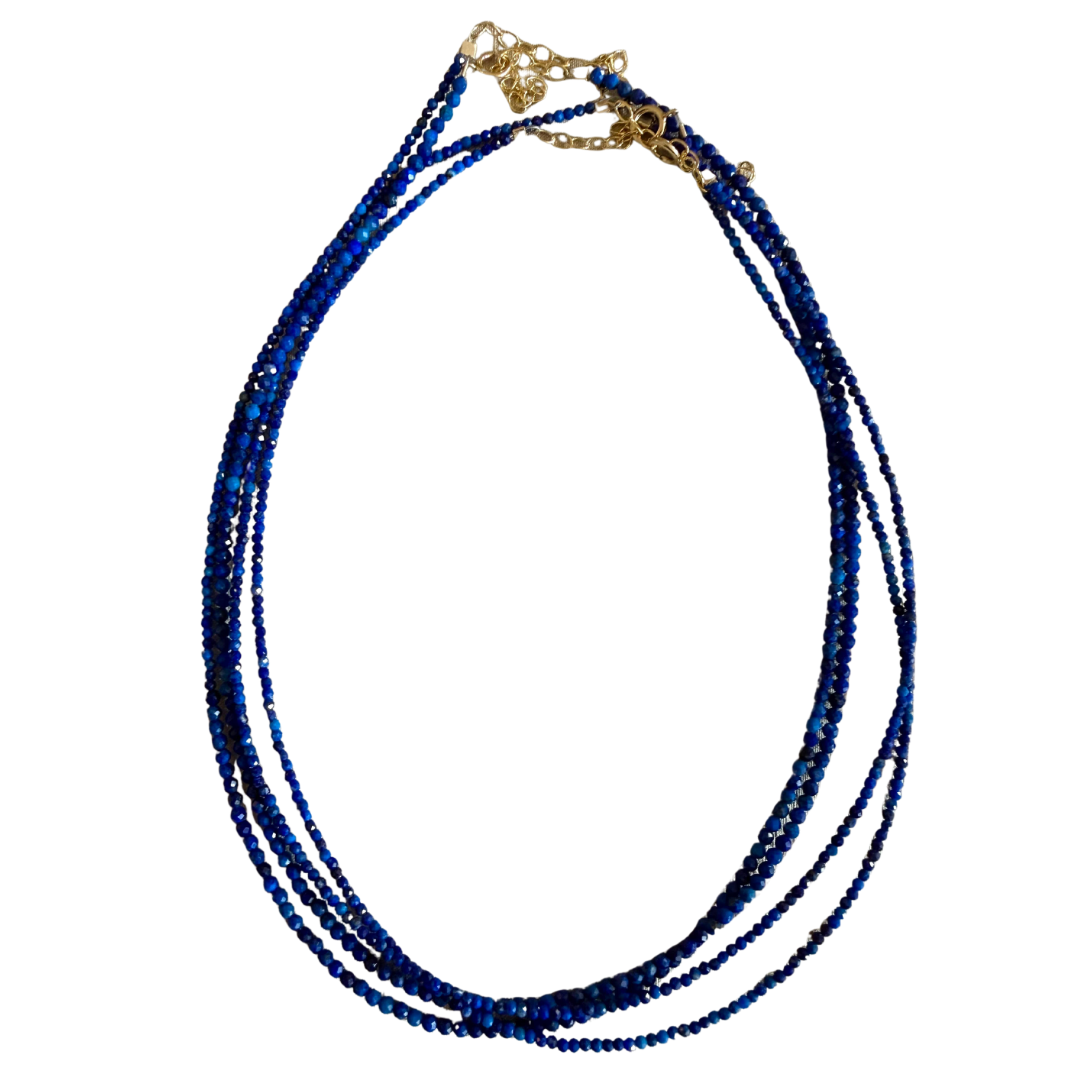 Micro Gemstone Choker in Lapis