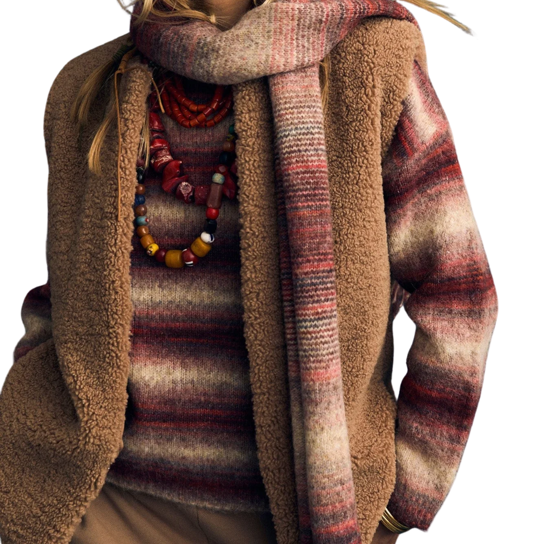 Thea Vest in Teddy Brown