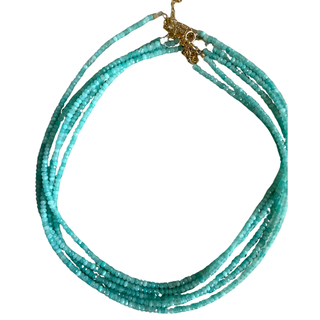 Micro Gemstone Choker in Turquoise