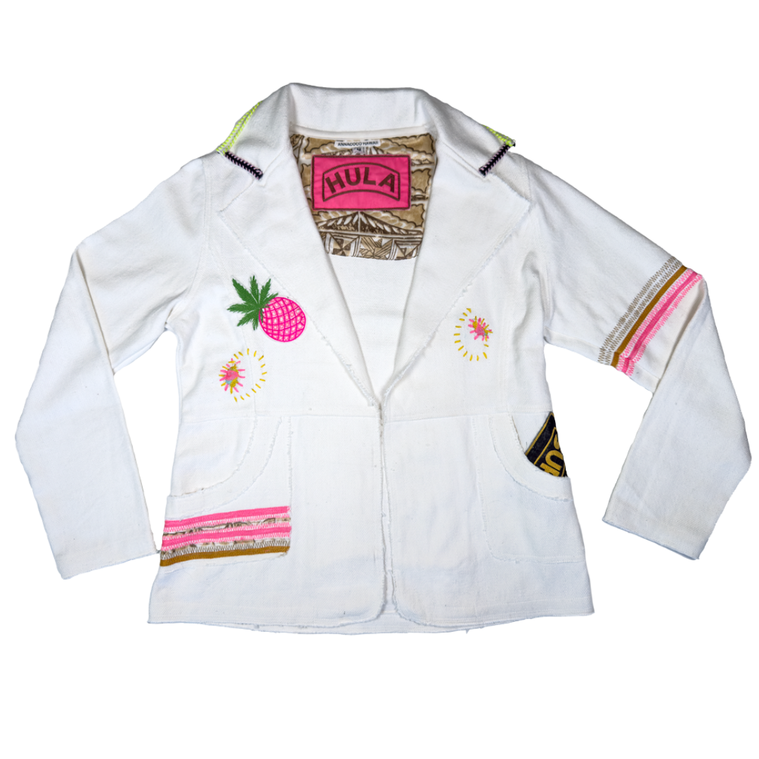 Patch Blazer in White
