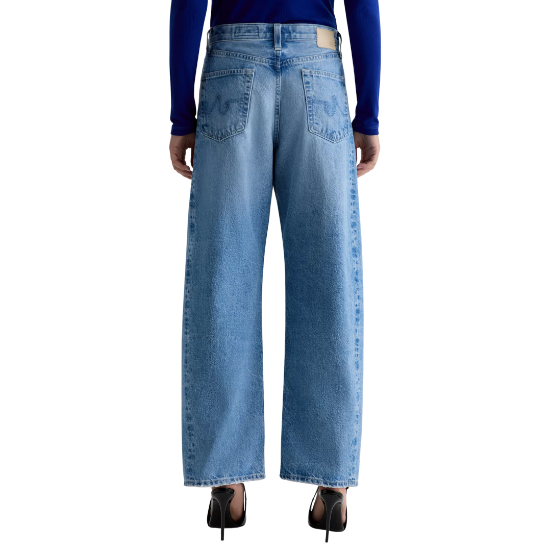 Hattie High Rise Barrel in Blueprint