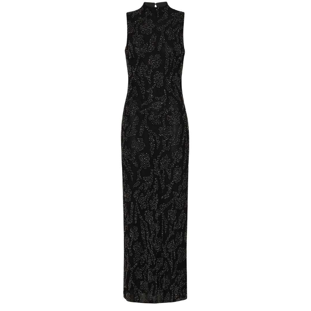 Sylven Beaded Maxi Dress in Black
