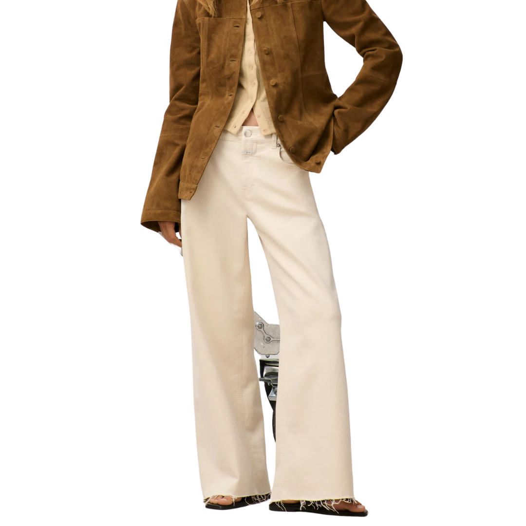 Jayla Wide Jeans in Ivory