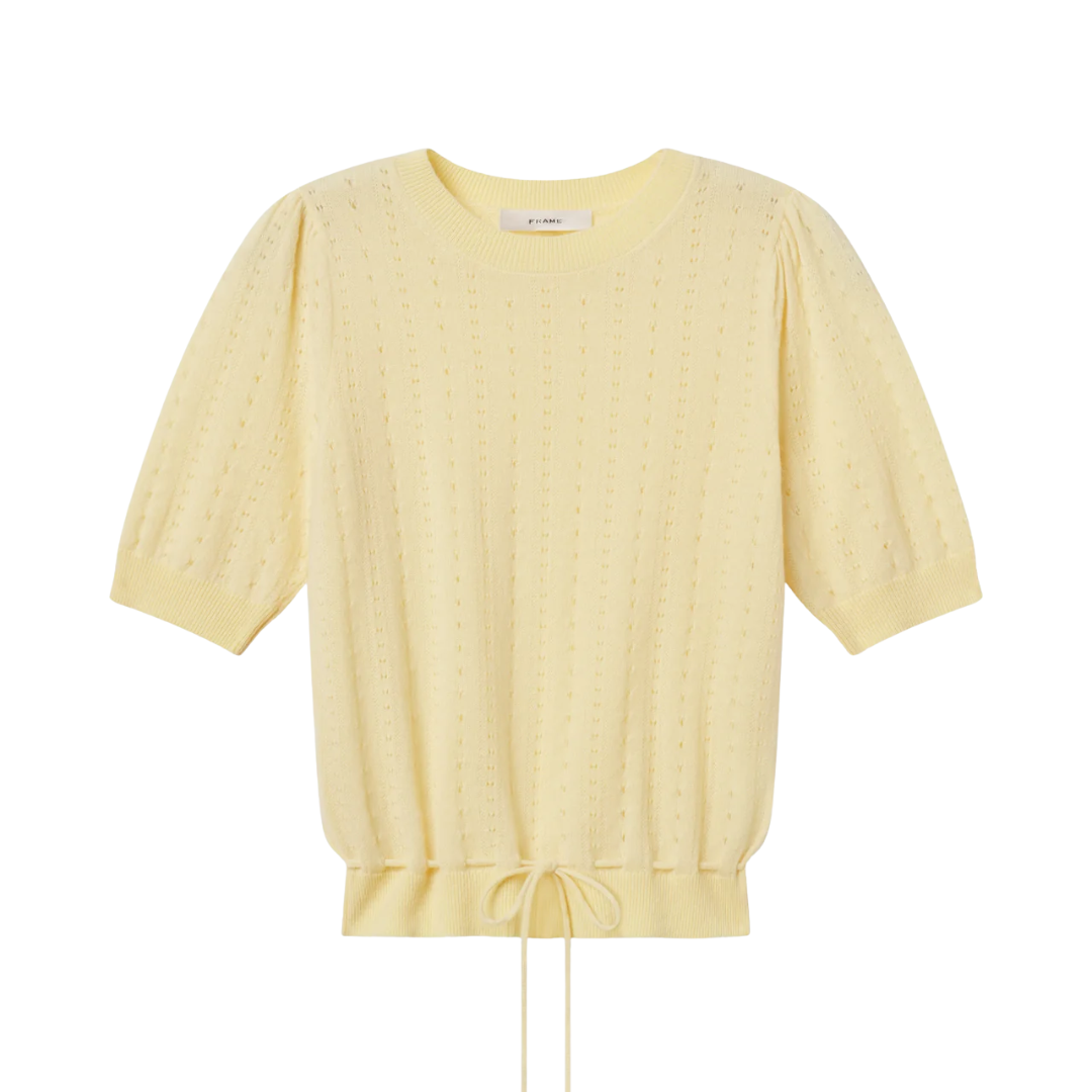 The Cashmere Charm Sweater in Canary