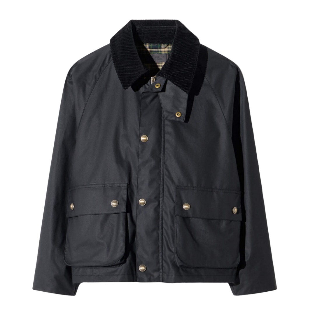 Brinley Waxed Short Parka in Black