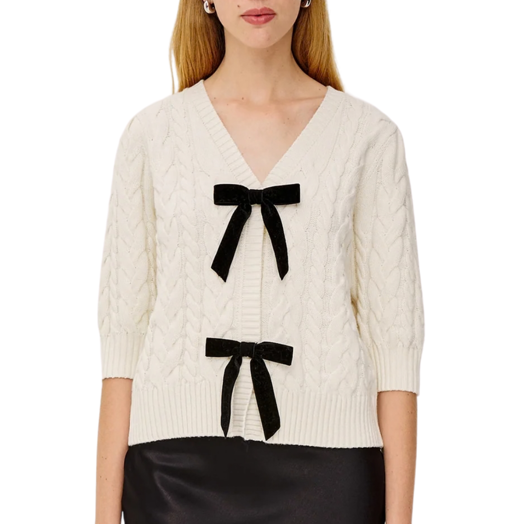 Clarissa Sweater in Ivory Cables