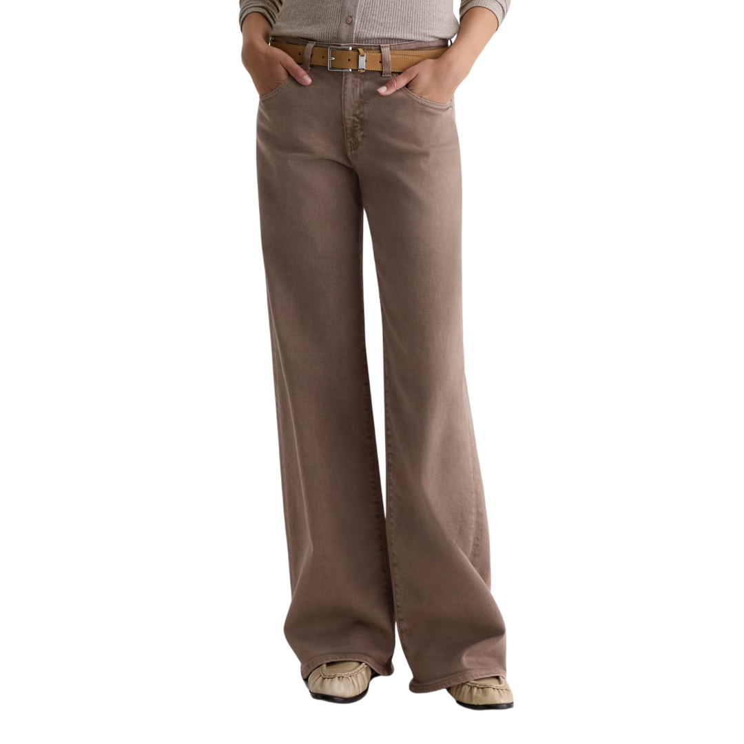 Adria Wide Leg in Sulfur Taupe Grey