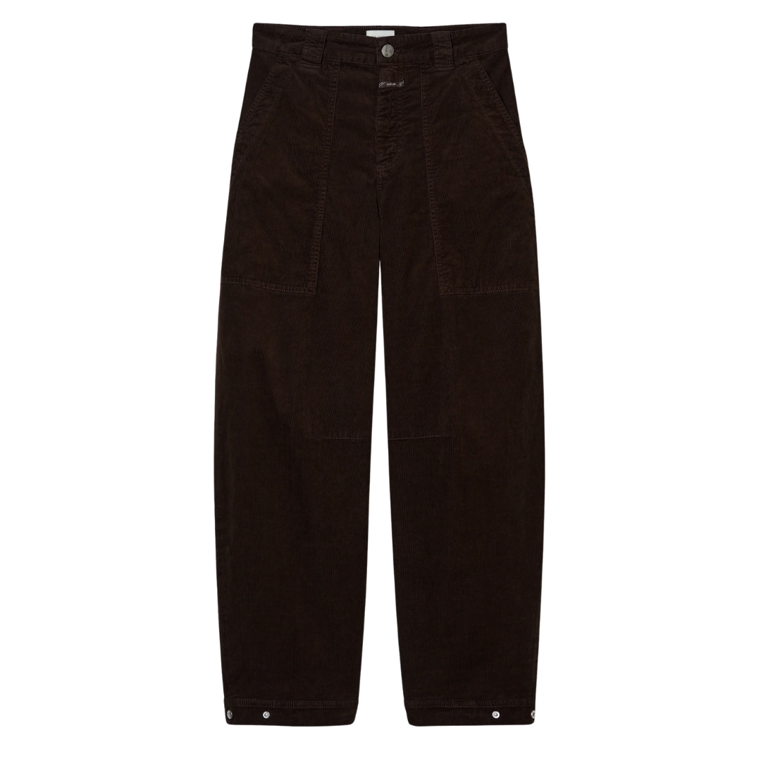 Rhannon Barrel Pants in Mahogany Brown