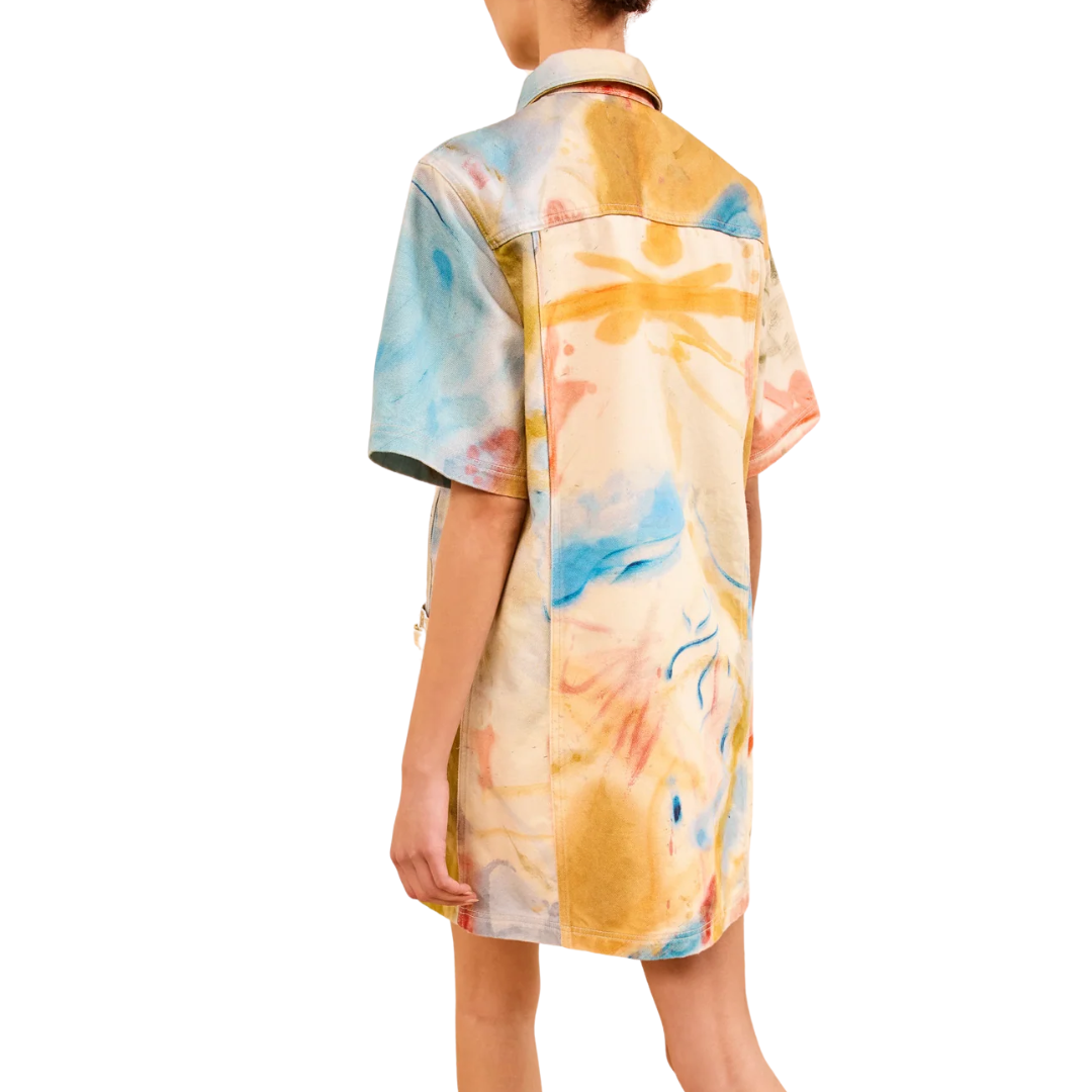 The Painters Denim Mini Dress in Western Dream