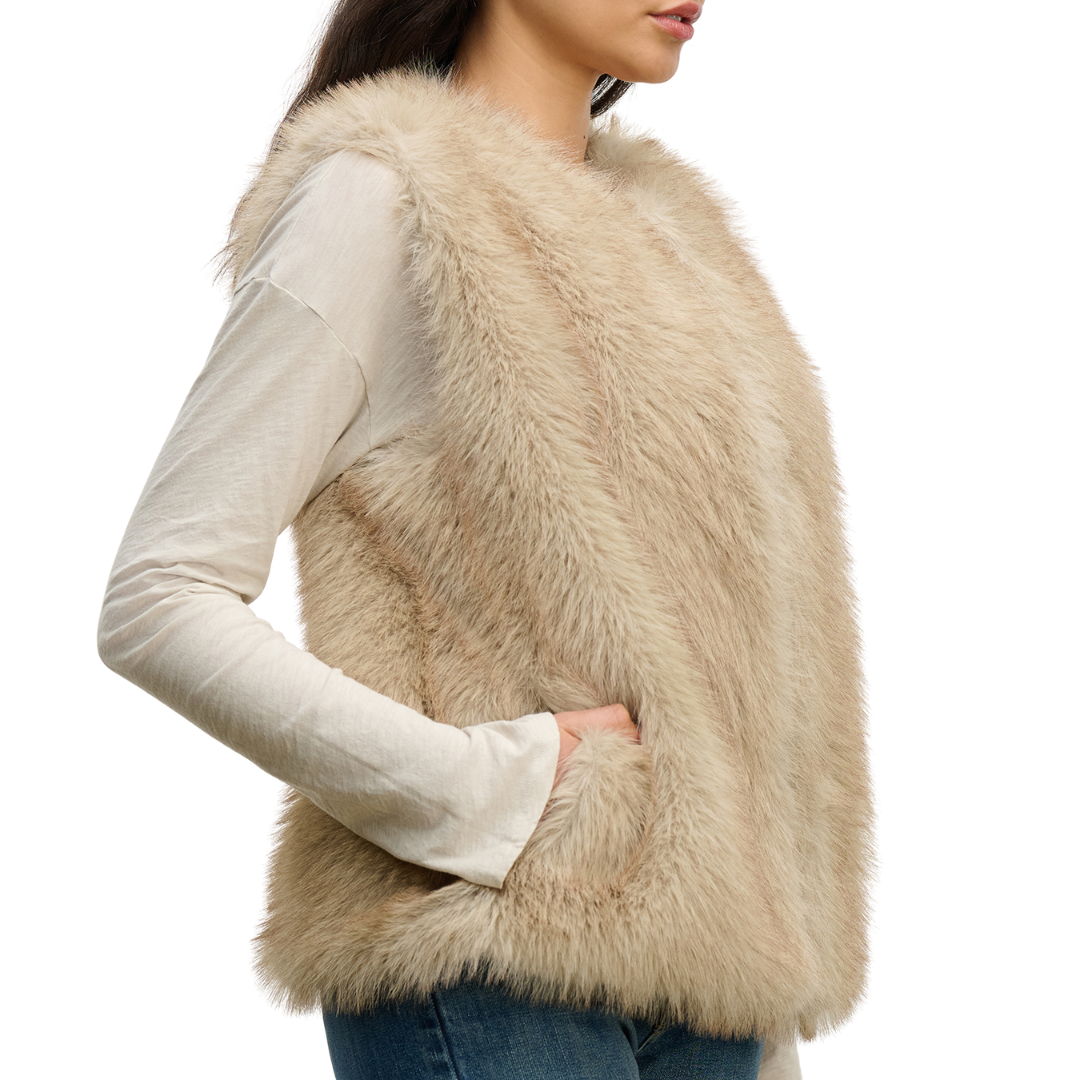 Anastasia Vest in Taupe