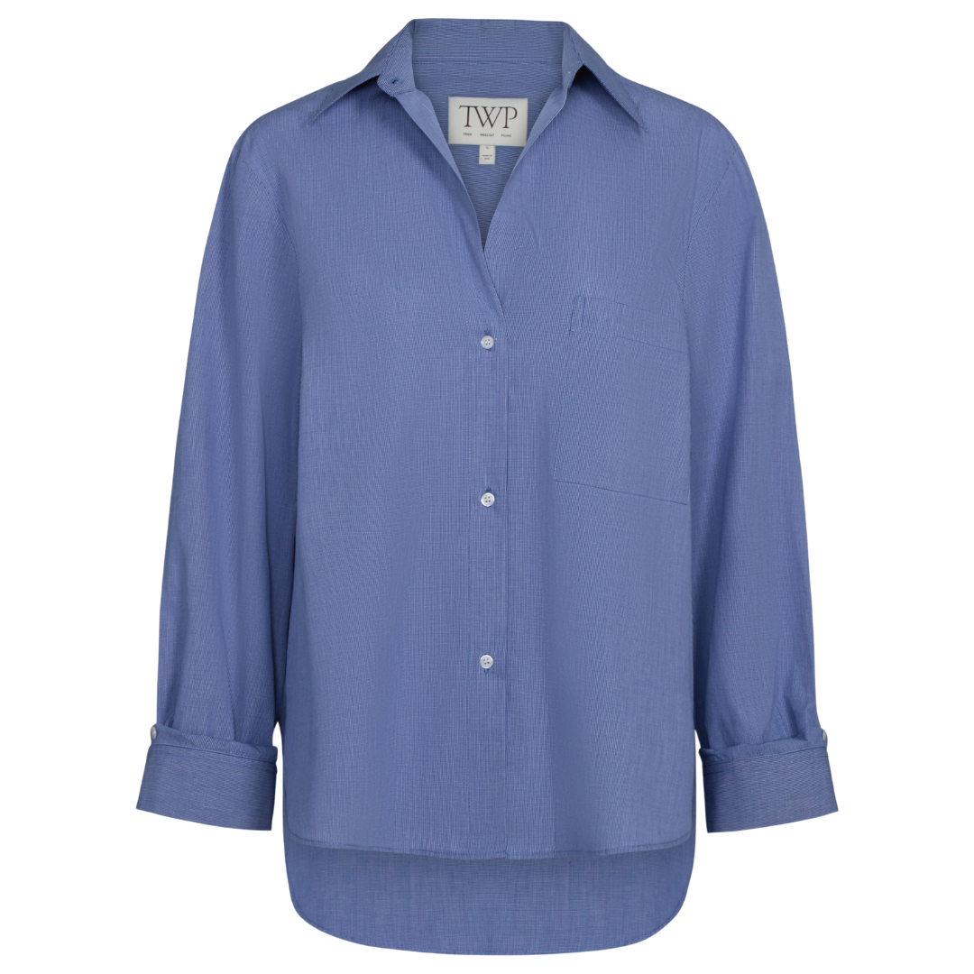 Next Morning Shirt in White/Navy
