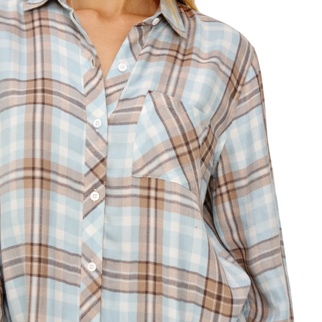 Hunter Shirt in Chambray Ivory Dune