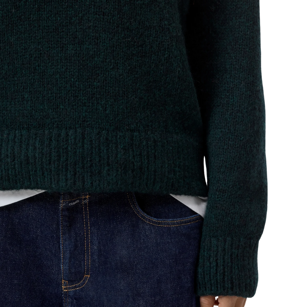Norwegian-Style Jumper in Shadow Green