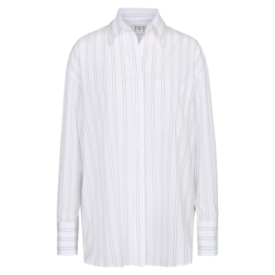 Big Joe Shirt in White/Wine