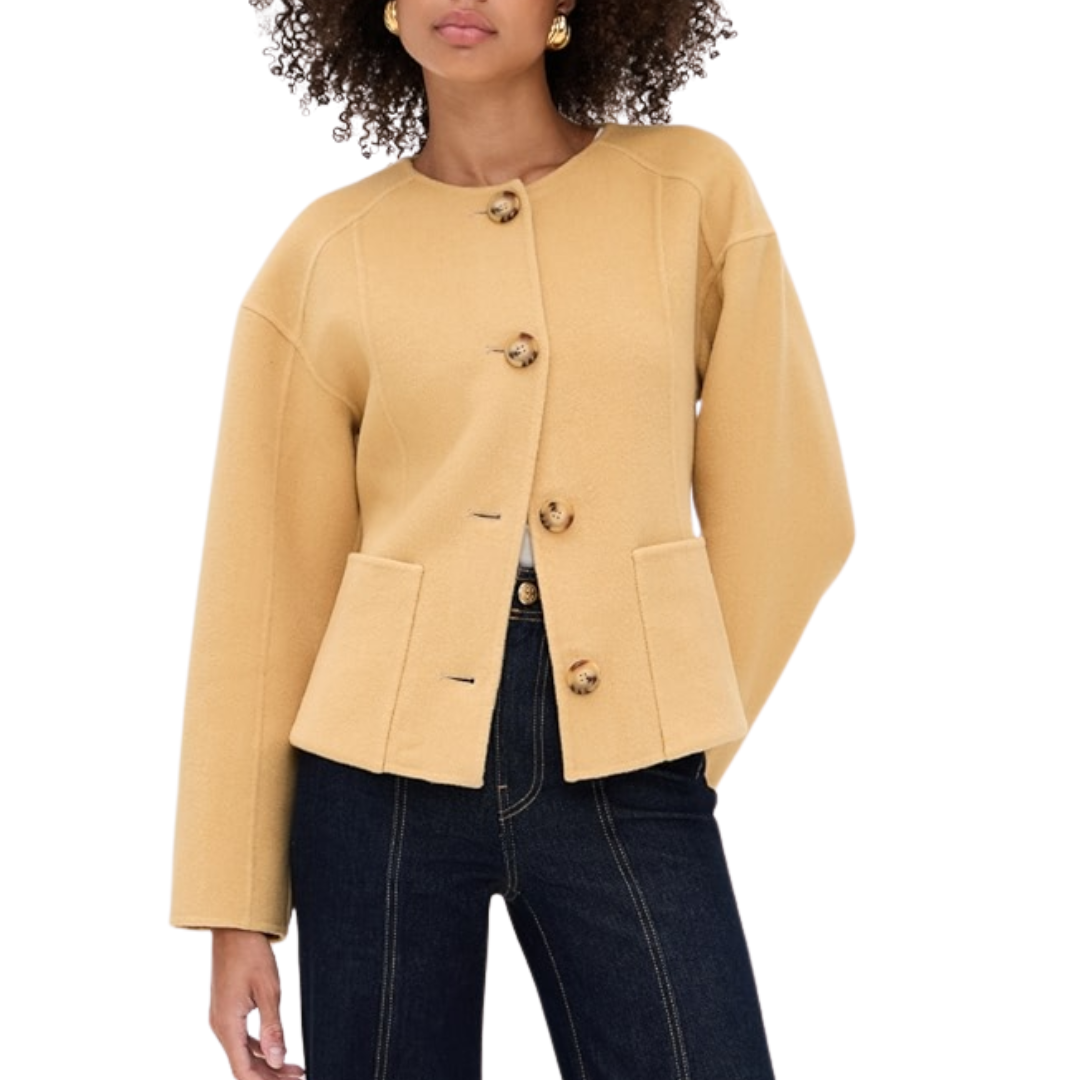Elsie Double Faced Wool Coat in Lotus