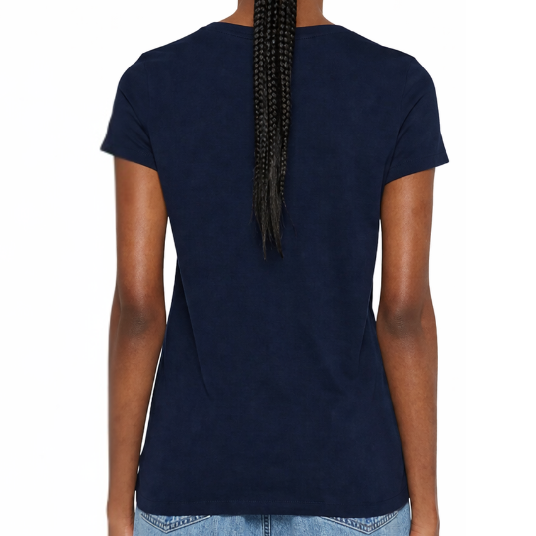 Cotton Silk S/S Crewneck in Marine