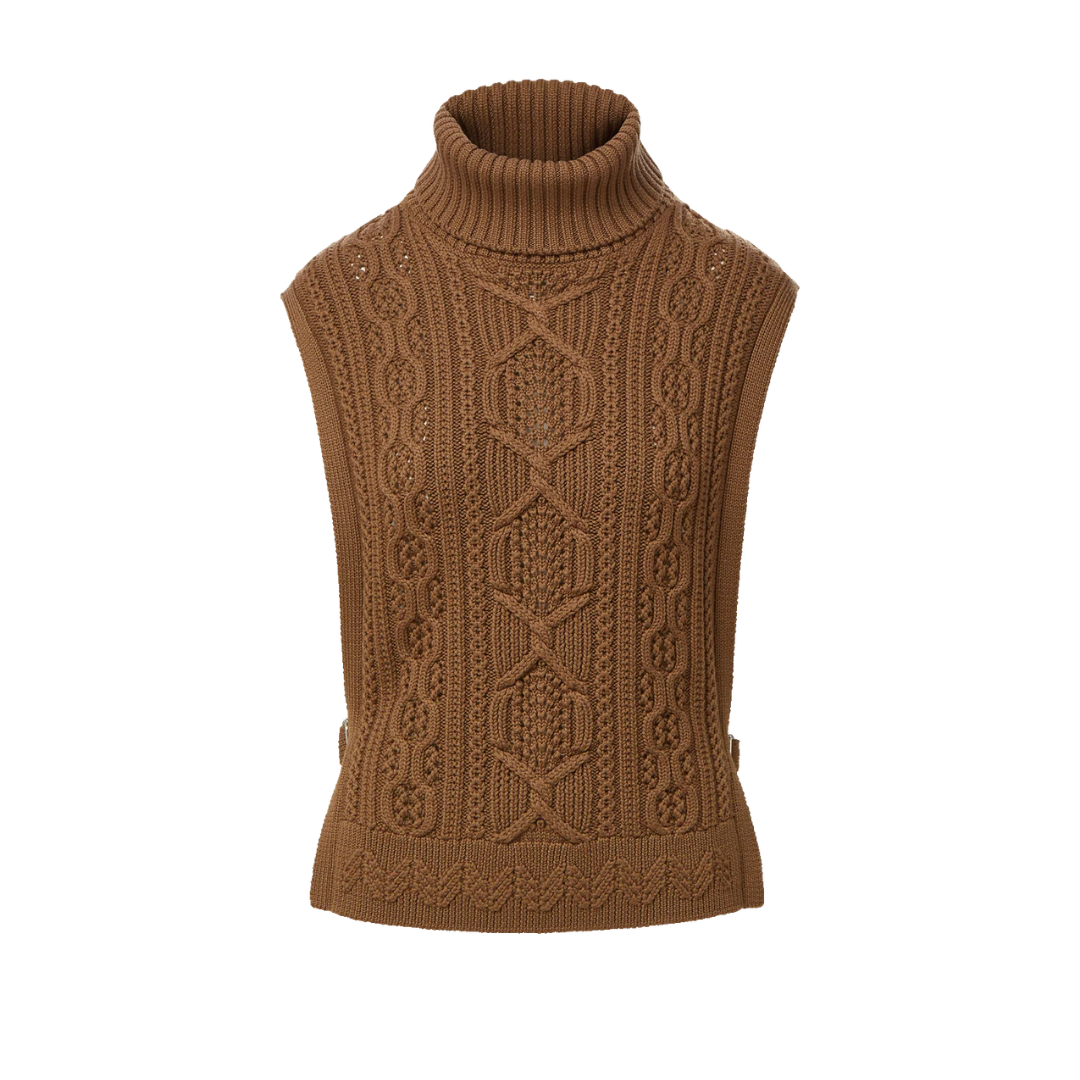 Bentleigh Merino Wool Vest in Ochre